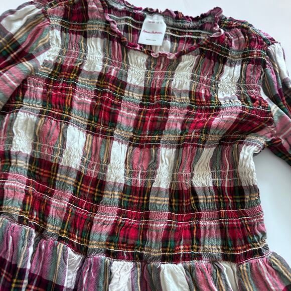 Hanna Andersson Holiday Plaid Smocked Dress - Size 10 - Picture 5 of 5